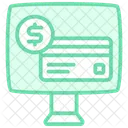 Credit Card Pay Duotone Line Icon Icon