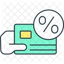 Credit card rate  Icon