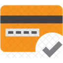 Credit Card Tick Verified Credit Card Credit Card Accept Icon