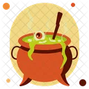 Creepy Cauldron Halloween Pumpkin Icon