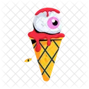 Creepy Cone Halloween Cone Halloween Food Icon