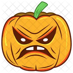 Creepy Pumpkin Emoji Icon