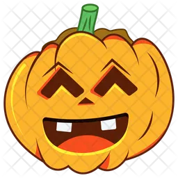 Creepy Pumpkin Emoji Icon