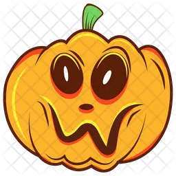 Creepy Pumpkin Emoji Icon