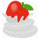 Crema De Manzana Latigo De Manzana Nata Montada Icono