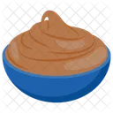 Creme De Chocolate Creme Tigela Ícone