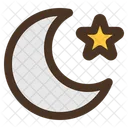 Crescent Moon Star Icon