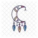 Crescent And Feathers Amulet Icon