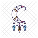 Crescent And Feathers Amulet Icon