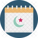 Crescent Calendar Islamic Date Ramadan Icon