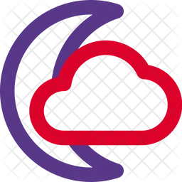 Crescent Clouds  Icon