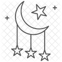 Crescent Garland Thinline Icon Icon