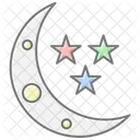 Crescent Moon Lineal Color Icon Icon