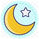 Crescent Moon And Star Icon