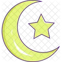 Crescent moon and star  Icon