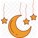 Crescent moon and star  Icon