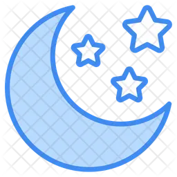 Crescent moon and star  Icon