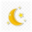 Crescent Moon And Star Star Half Moon Icon