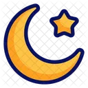 Crescent Moon Star Moon Icon