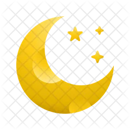 Crescent Moon and Stars  Icon