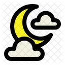 Crescent Moon Moon Cloud Icon