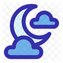 Crescent Moon Moon Cloud Icon