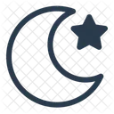 Crescent Moon Lunar Phases Nighttime Symbol Icon