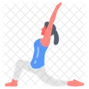 Crescent Pose Anjaneyasana Stretching Yoga Symbol