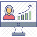 Crescimento Grafico De Crescimento De Barras Analise Produtiva Ícone