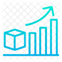 Crescimento Da Producao Fabricacao De Produtos Grafico De Crescimento Ícone