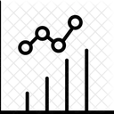 Analise Diagrama Grafico De Linhas Ícone