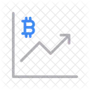 Crescimento Bitcoin Grafico Ícone