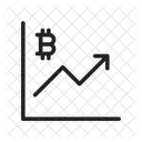 Crescimento Bitcoin Grafico Ícone