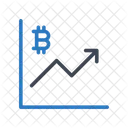 Crescimento Bitcoin Grafico Ícone