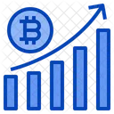 Grafico Crescimento Bitcoin Cripto Dinheiro Digital Criptomoeda Ícone