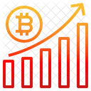 Grafico Crescimento Bitcoin Cripto Dinheiro Digital Criptomoeda Ícone