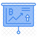 Bitcoin Crescimento Grafico Ícone