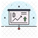 Bitcoin Crescimento Grafico Ícone