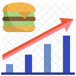 Crescimento de fast food  Ícone