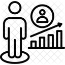 Crescimento De Funcionarios Grafico De Crescimento Promocao Ícone