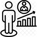 Crescimento De Funcionarios Grafico De Crescimento Promocao Ícone
