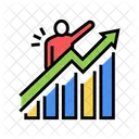 Carreira Crescimento Cor Ícone