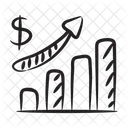 Crescimento Do Negocio Grafico De Crescimento Analise Estatistica Ícone
