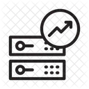 Crescimento Grafico Servidor Ícone