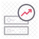 Crescimento Grafico Servidor Ícone
