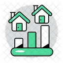 Crescimento Da Casa Propriedade Aumento De Propriedade Ícone
