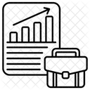 Relatorio Economico Grafico Ícone