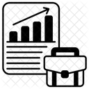 Relatorio Economico Grafico Ícone