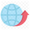 Crescimento Do Globo Mundo Internacional Ícone
