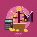 Crescimento Dinheiro Financas Ícone